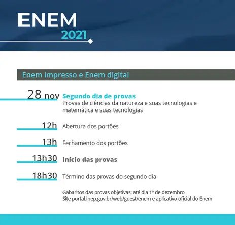 Arte/Agência Brasil Agenda_Enem_2021_segundo_dia
