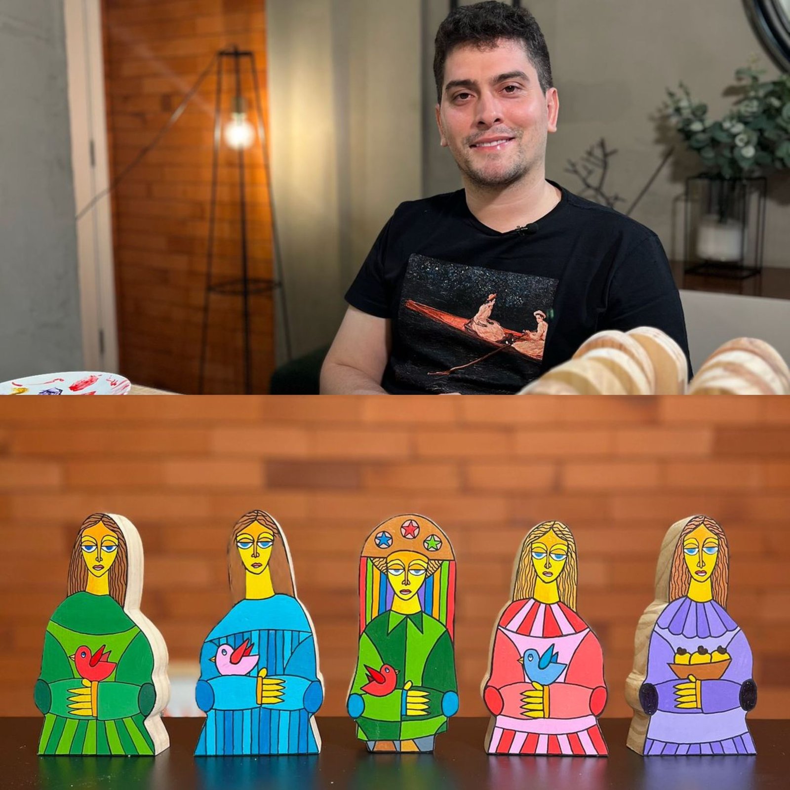 Obras de João Hilton são produzidas e pintadas à mãos/ Foto: Divulgação