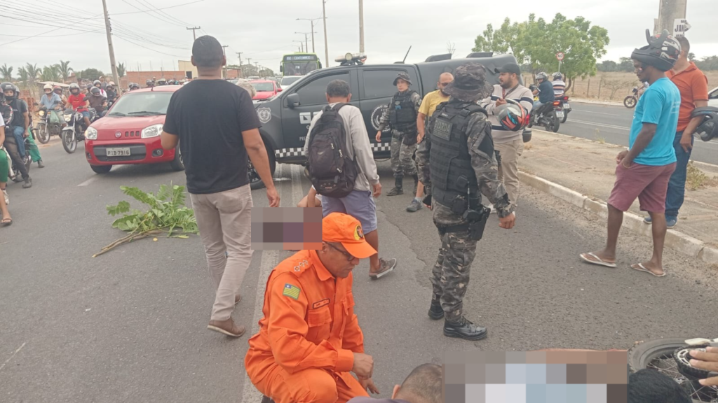 Acidente na zona Norte de Teresina. (Foto: reprodução)