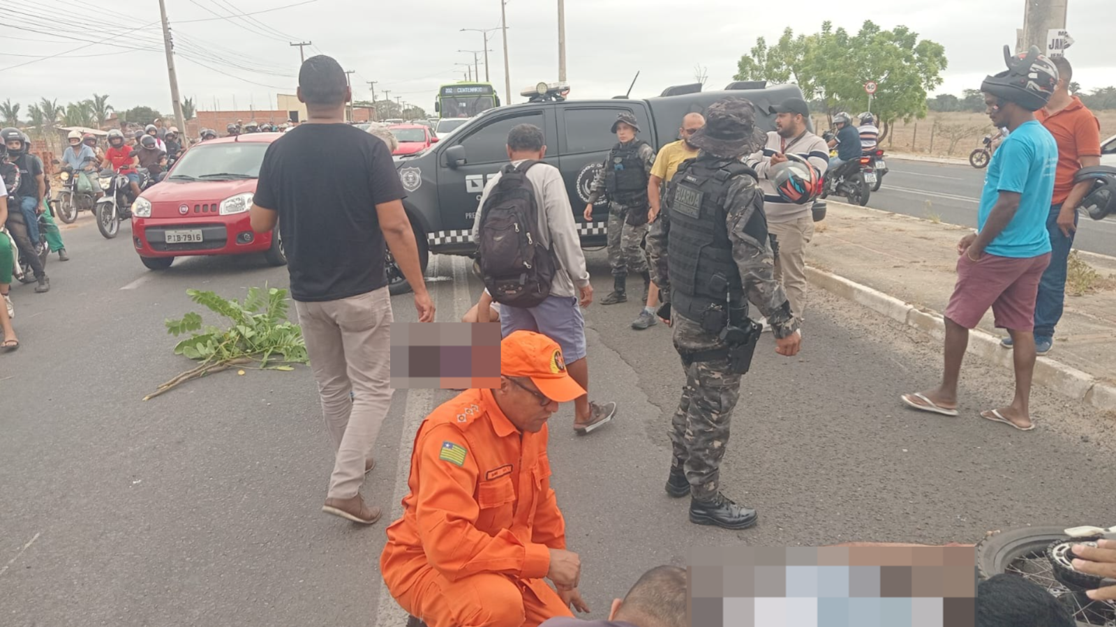 Acidente na zona Norte de Teresina. (Foto: reprodução)